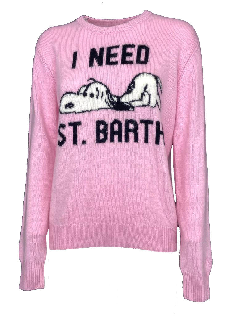 PULLOVER DONNA ROSA RICAMO SNOOPY - immagine 3