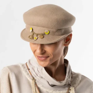 Cappello in lana beige