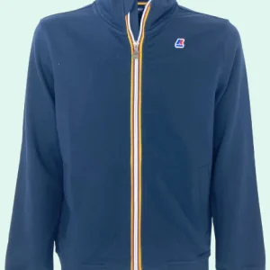 FELPA UOMO BLU CON COLLETTO ALTO
