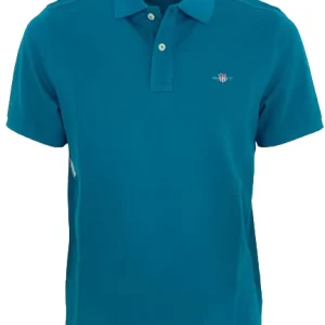 POLO UOMO BLU MISTO COTONE