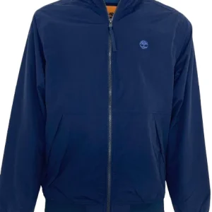 GIACCA UOMO BLU CON COLLO ALTO