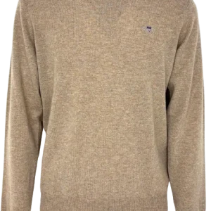 PULLOVER UOMO BEIGE GIROCOLLO
