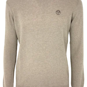 PULLOVER UOMO BEIGE GIROCOLLO