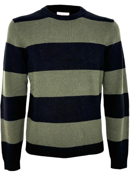PULLOVER UOMO GIROCOLLO VERDE/NERO