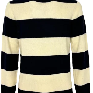 PULLOVER UOMO GIROCOLLO BEIGE/NERO