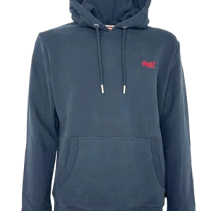 FELPA UOMO BLU CON CAPPUCCIO