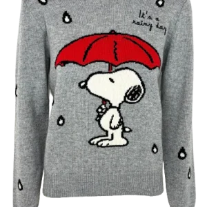 PULLOVER DONNA GRIGIO SNOOPY