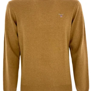 PULLOVER UOMO SENAPE 100% LANA
