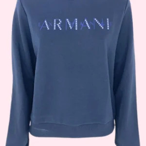 FELPA DONNA BLU CON LOGO FRONTALE