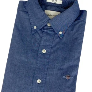 CAMICIA UOMO TINTA UNITA BLU