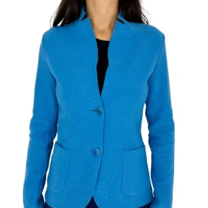 GIACCA DONNA AZZURRA MONOPETTO