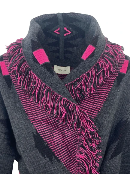 CARDIGAN DONNA IN FANTASIA CON FRANGE - immagine 4